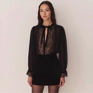 NWT DOEN LEIA TOP - BLACK SIZE XS